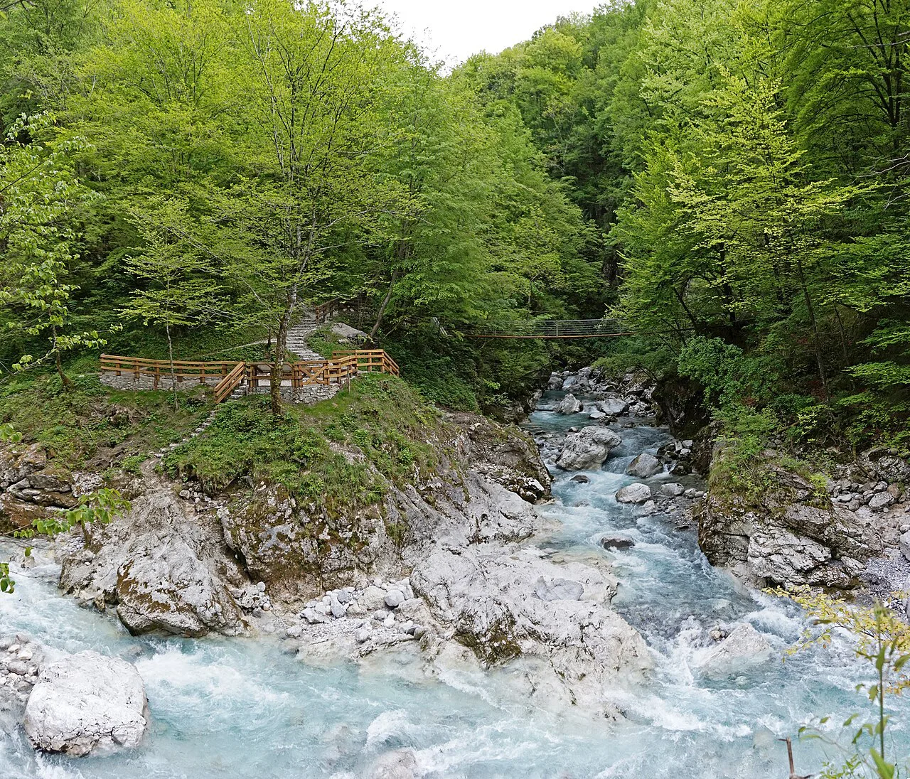 Rapids in the Tolmin Gorge.