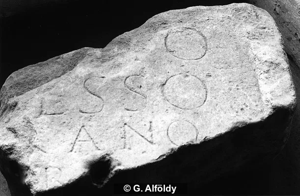A Roman inscription in Ptuj.