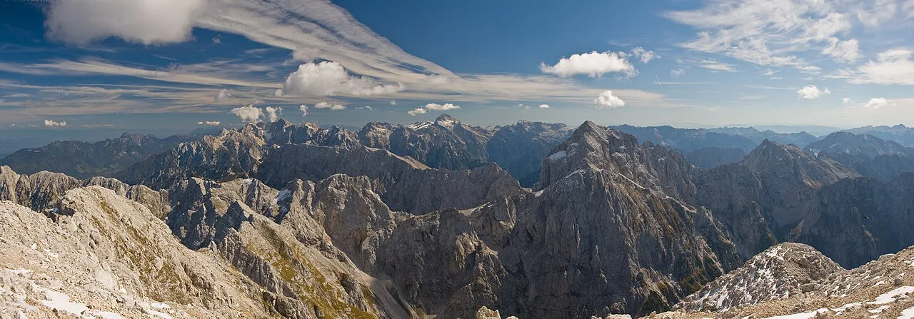 The Julian Alps seen from Mangart.