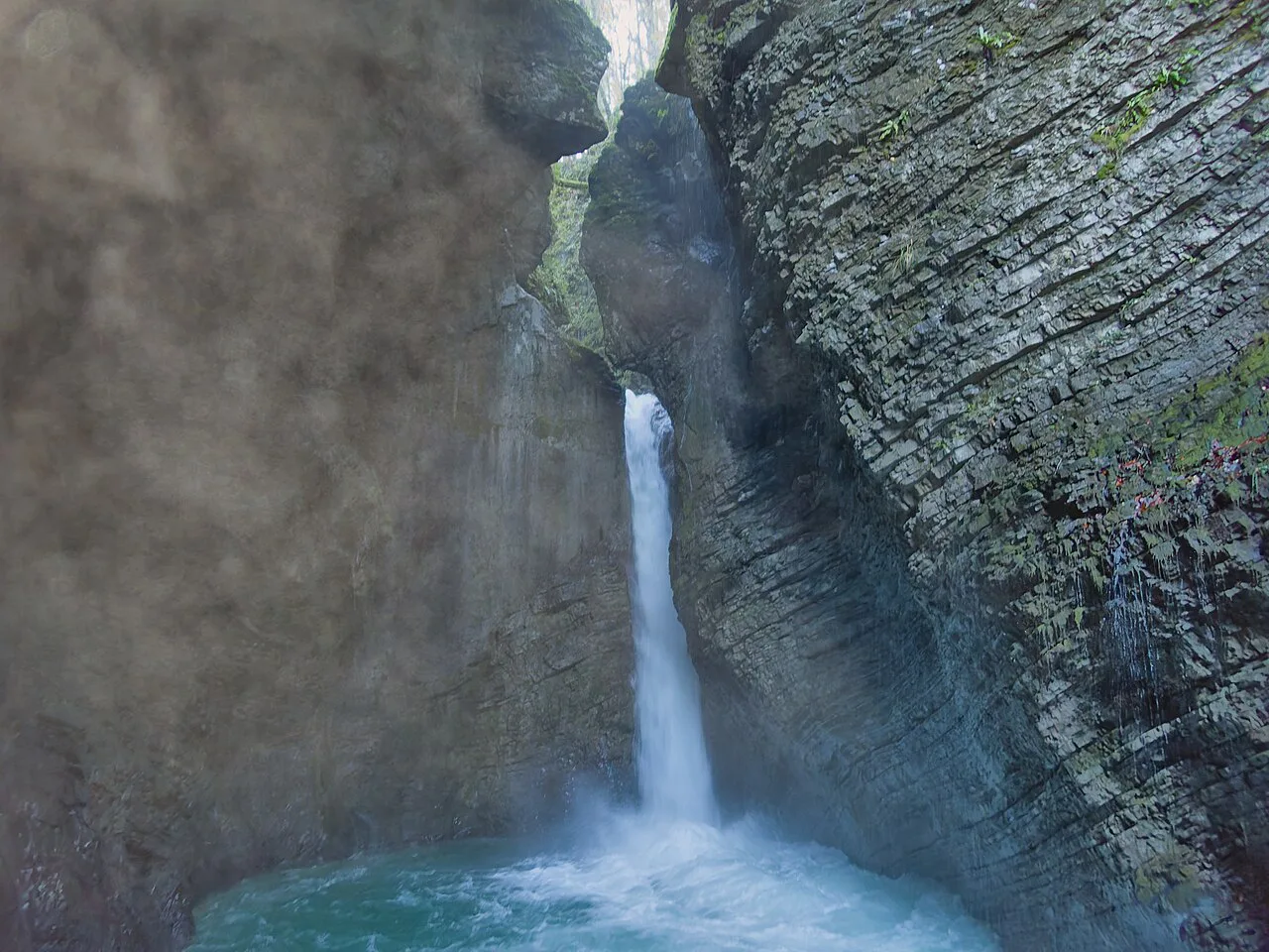 The Veliki Kozjak waterfall.