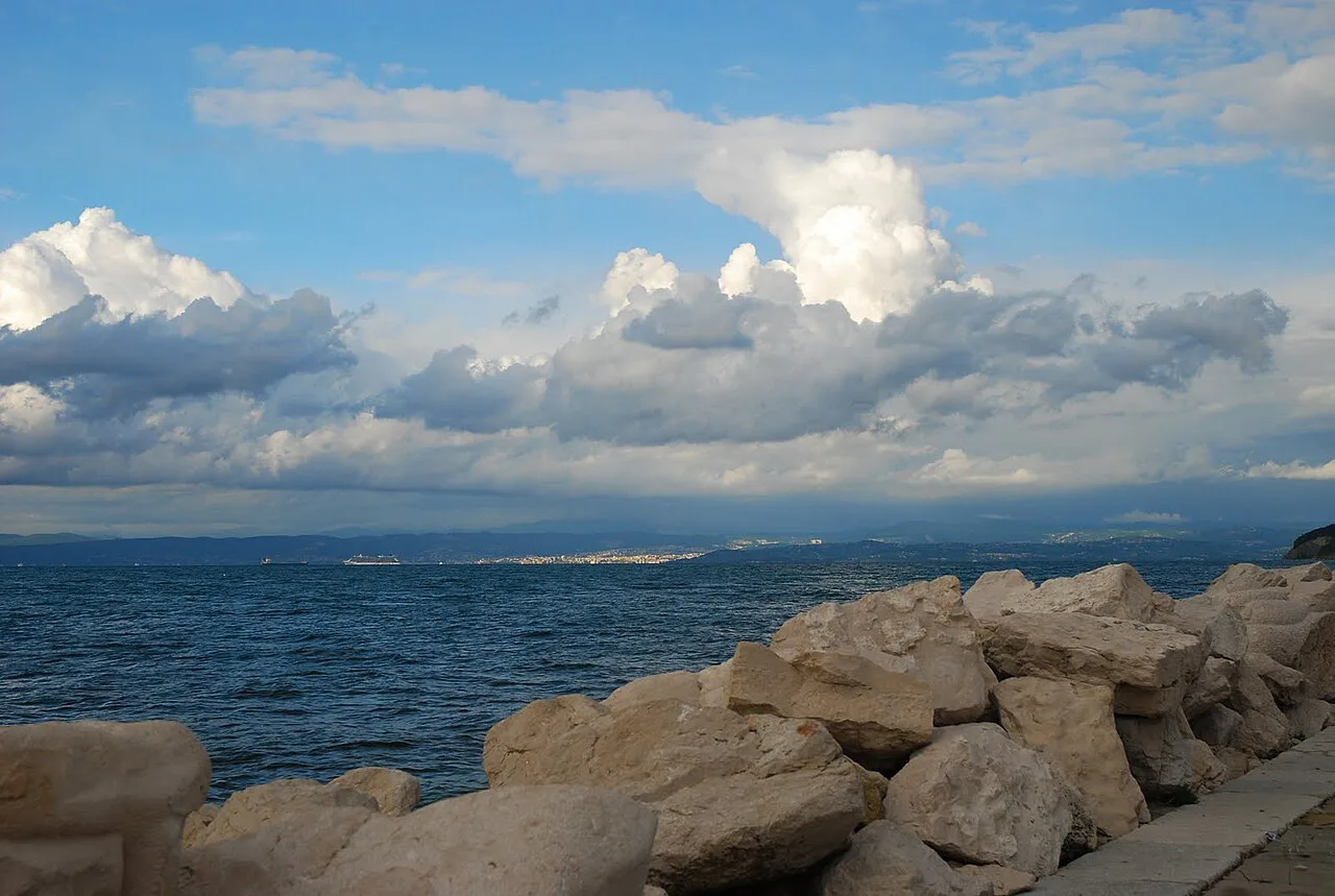 Rocks on the shore at Piran.