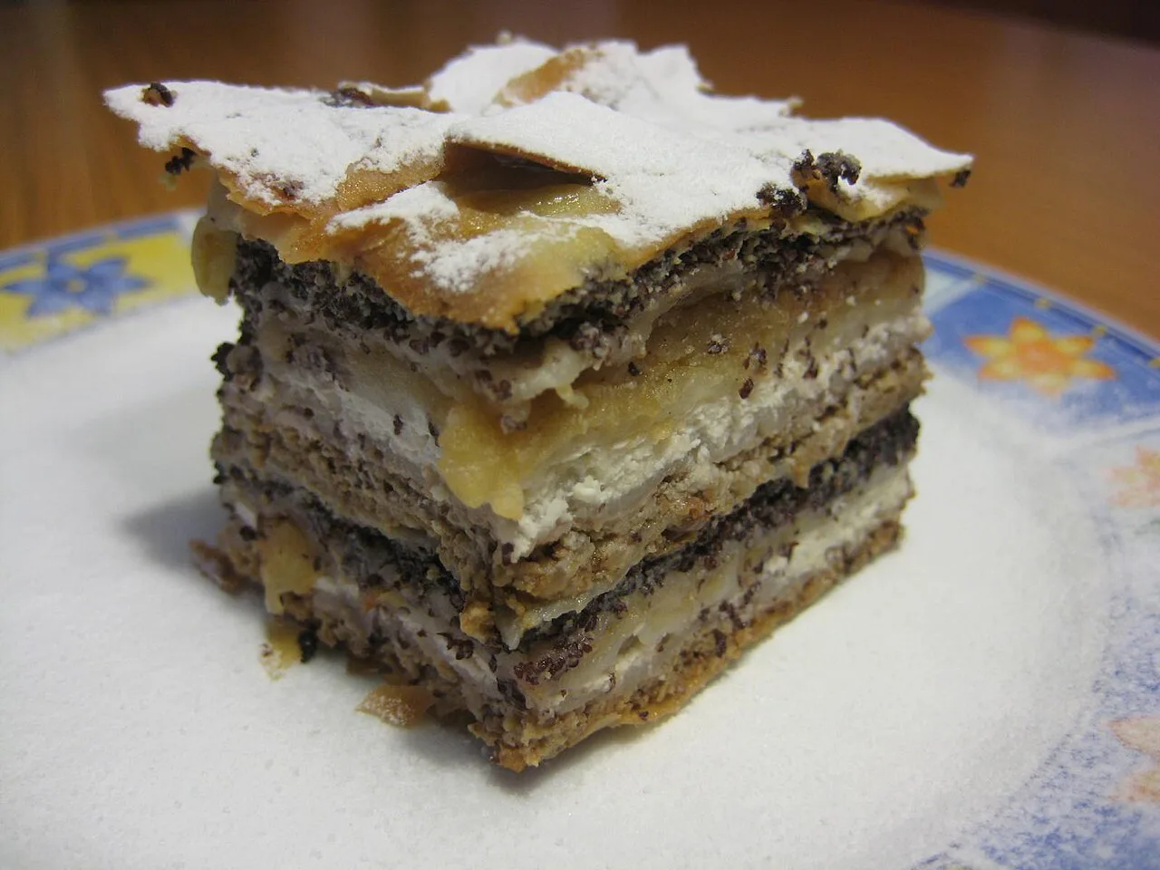 A slice of prekmurska gibanica.