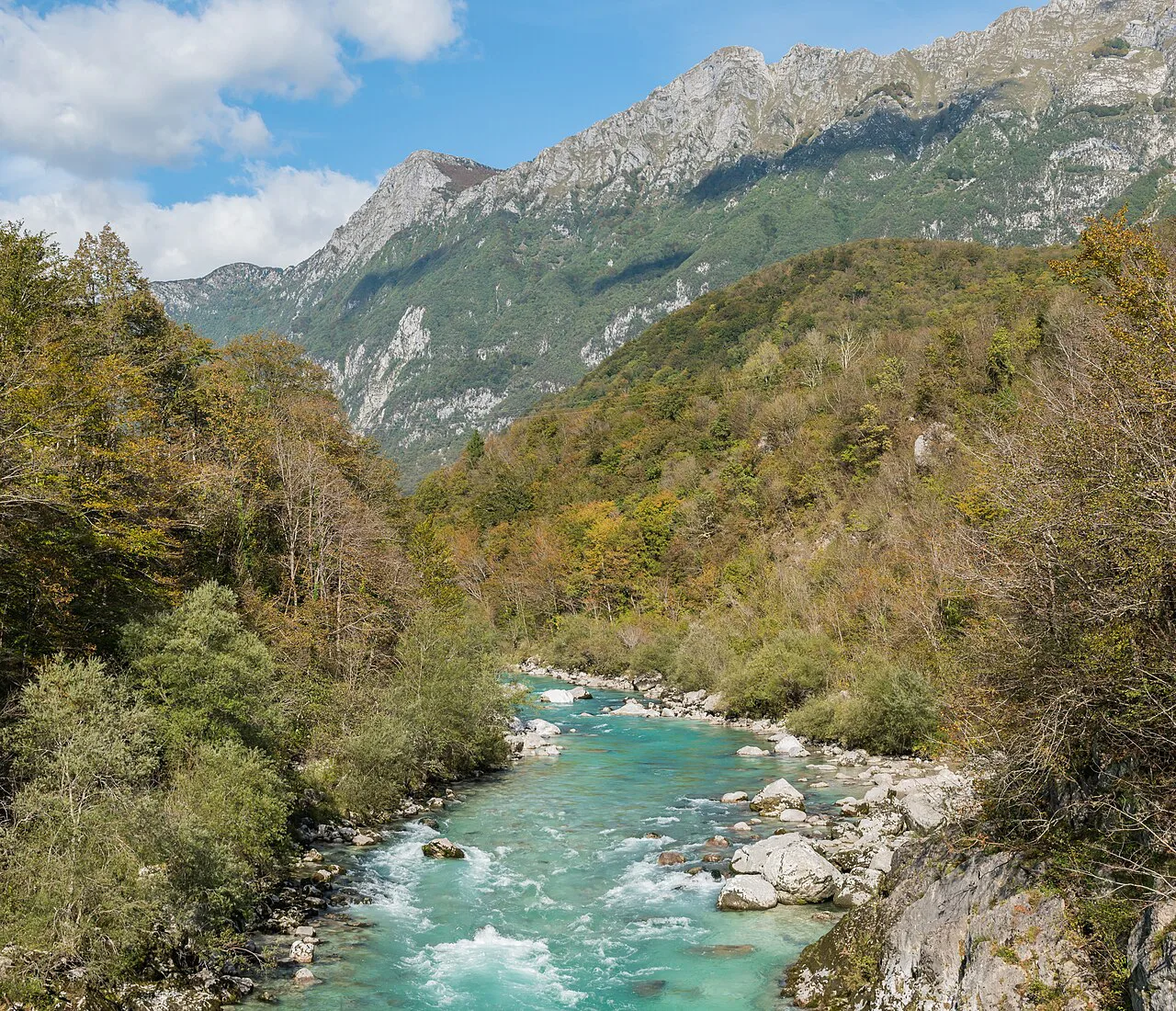 The Soča river near Kobarid.
