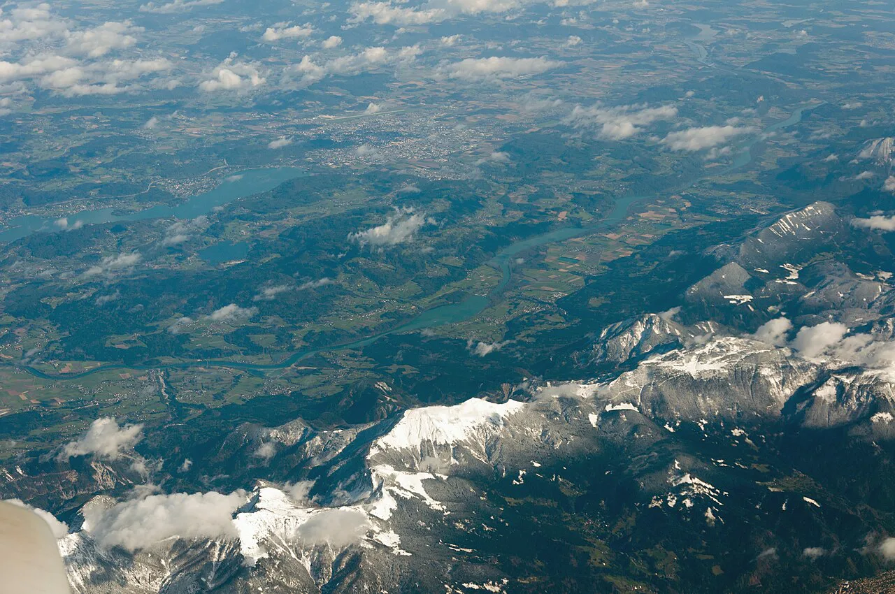 The Soča valley from the air.