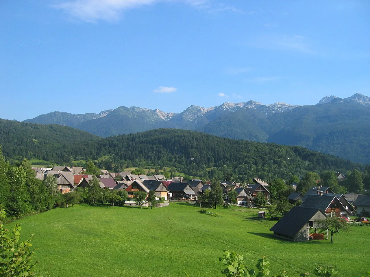 Stara Fužina in the Bohinj valley.