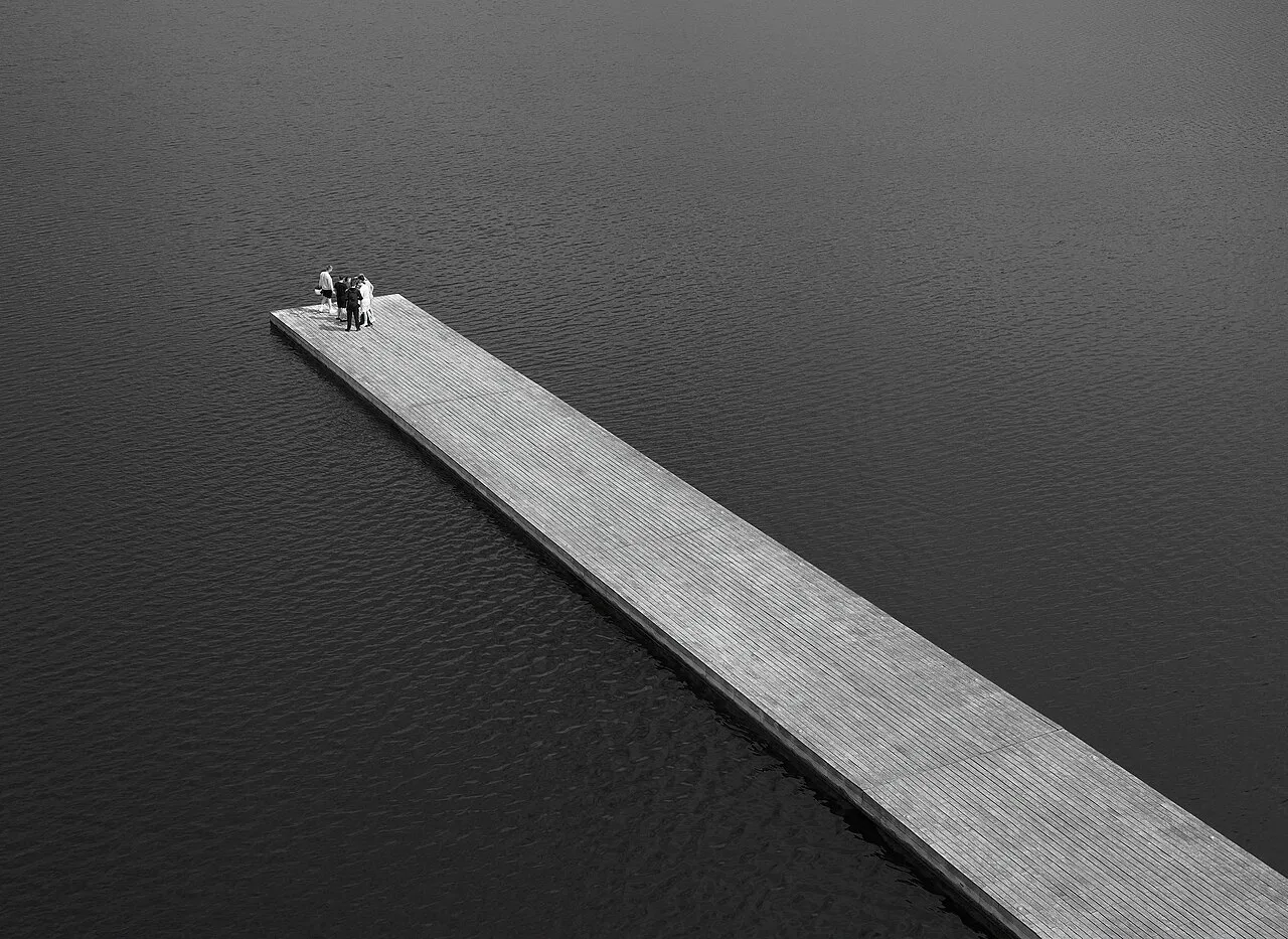 The pier on Lake Velenje.
