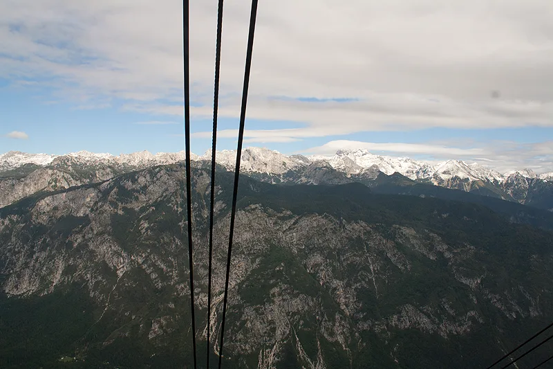 The mountains seen from the Vogel cable car.