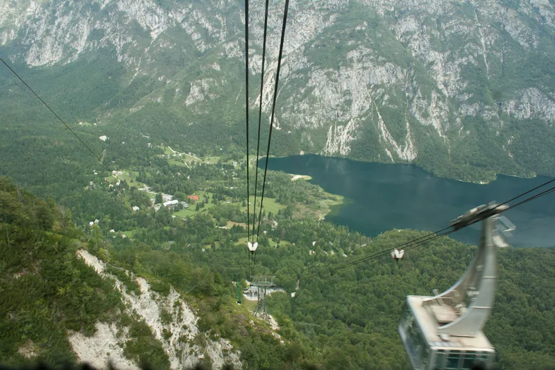 The Vogel cable car above Lake Bohinj.