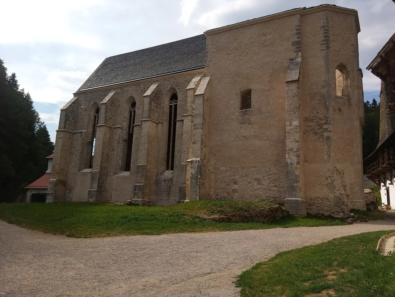The ruined church of St John the Baptist at Žiče.